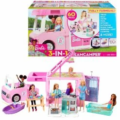 Barbie 3in1 Droom Camper And Accessoires