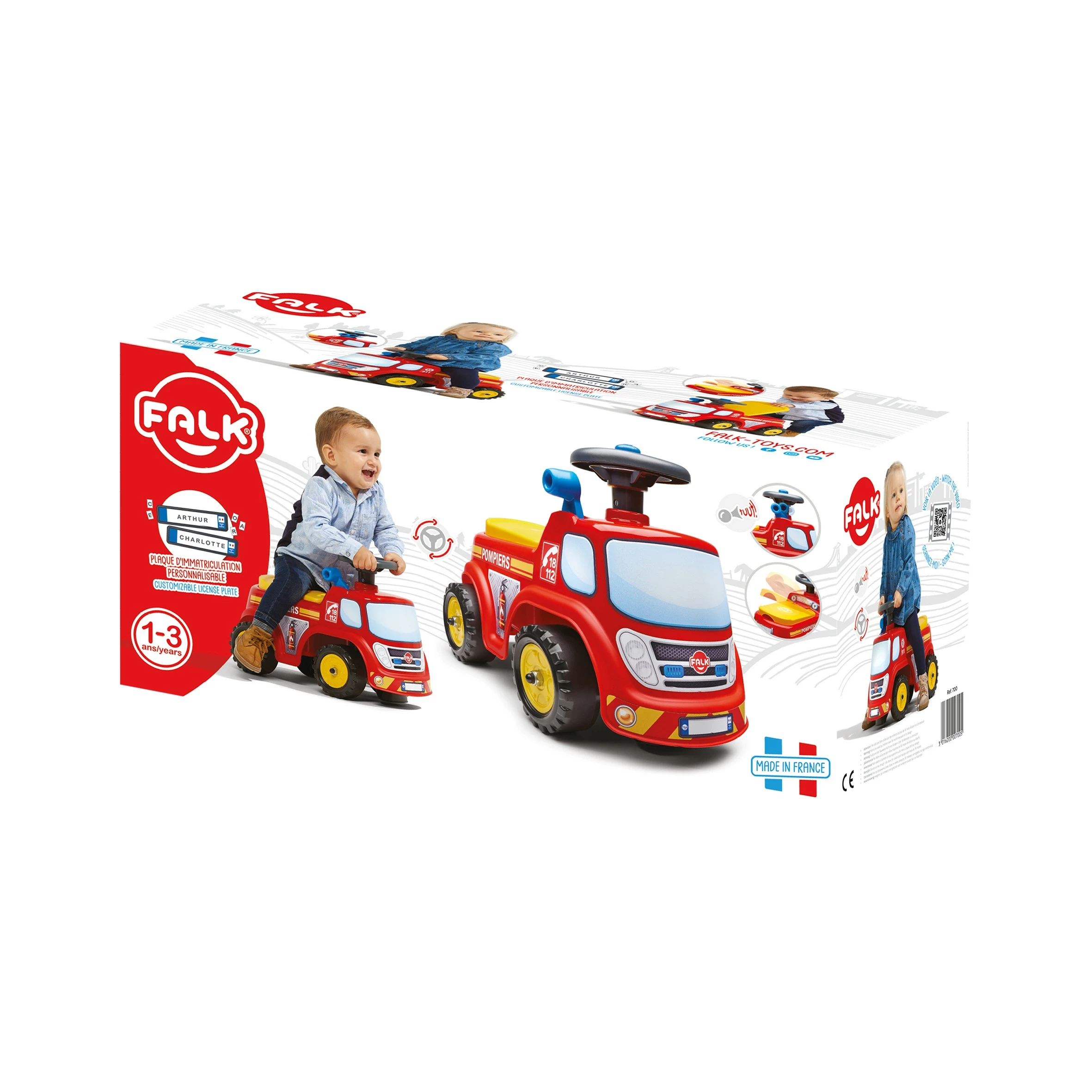 Falk Loopwagen Brandweer 1/3 8 Falk Loopwagen Brandweer 1/3 - Afbeelding 6