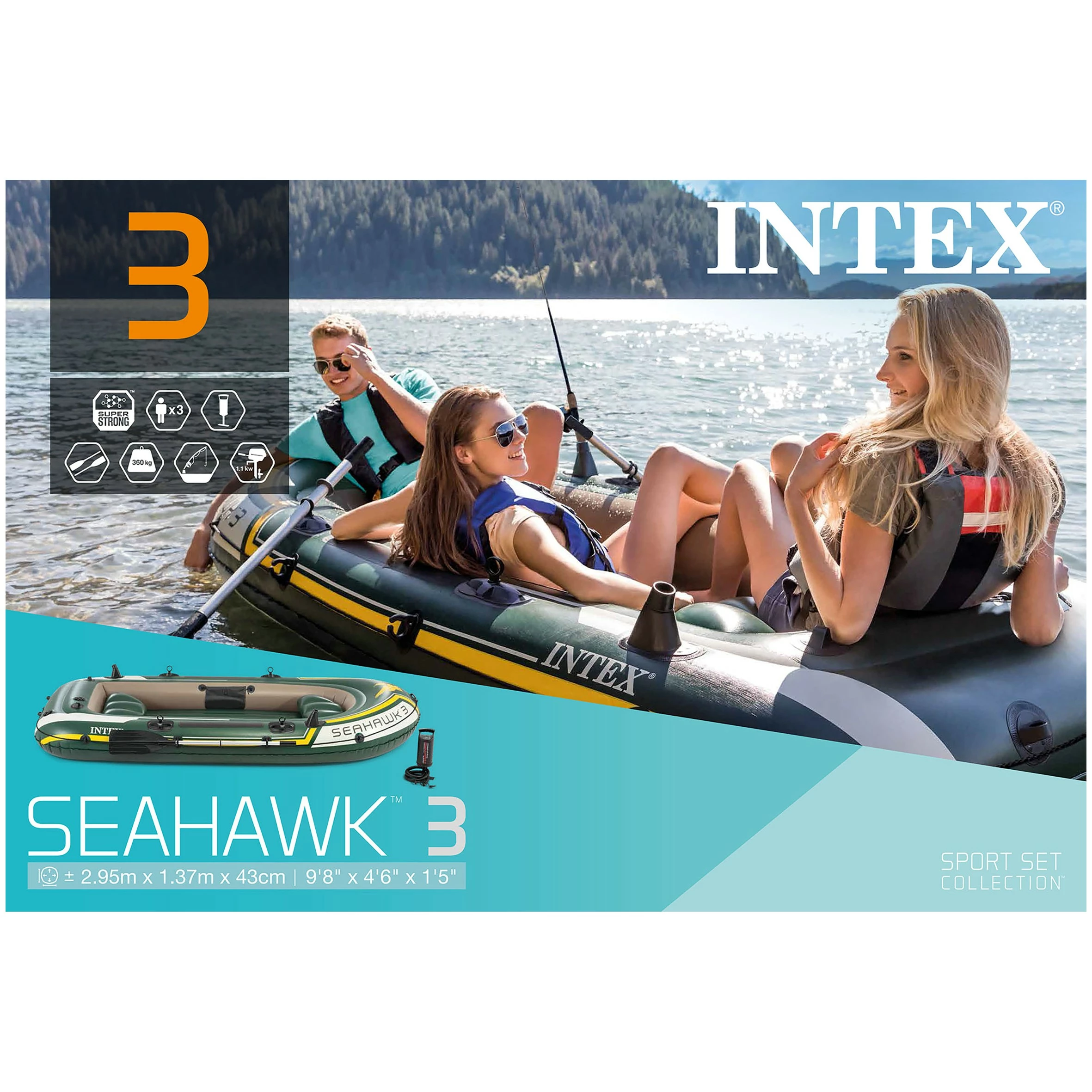 Intex Seahawk 3pers. Boot Set Intex Seahawk 3pers. Boot Set -LOL Surprise winkel 6941057403861 8