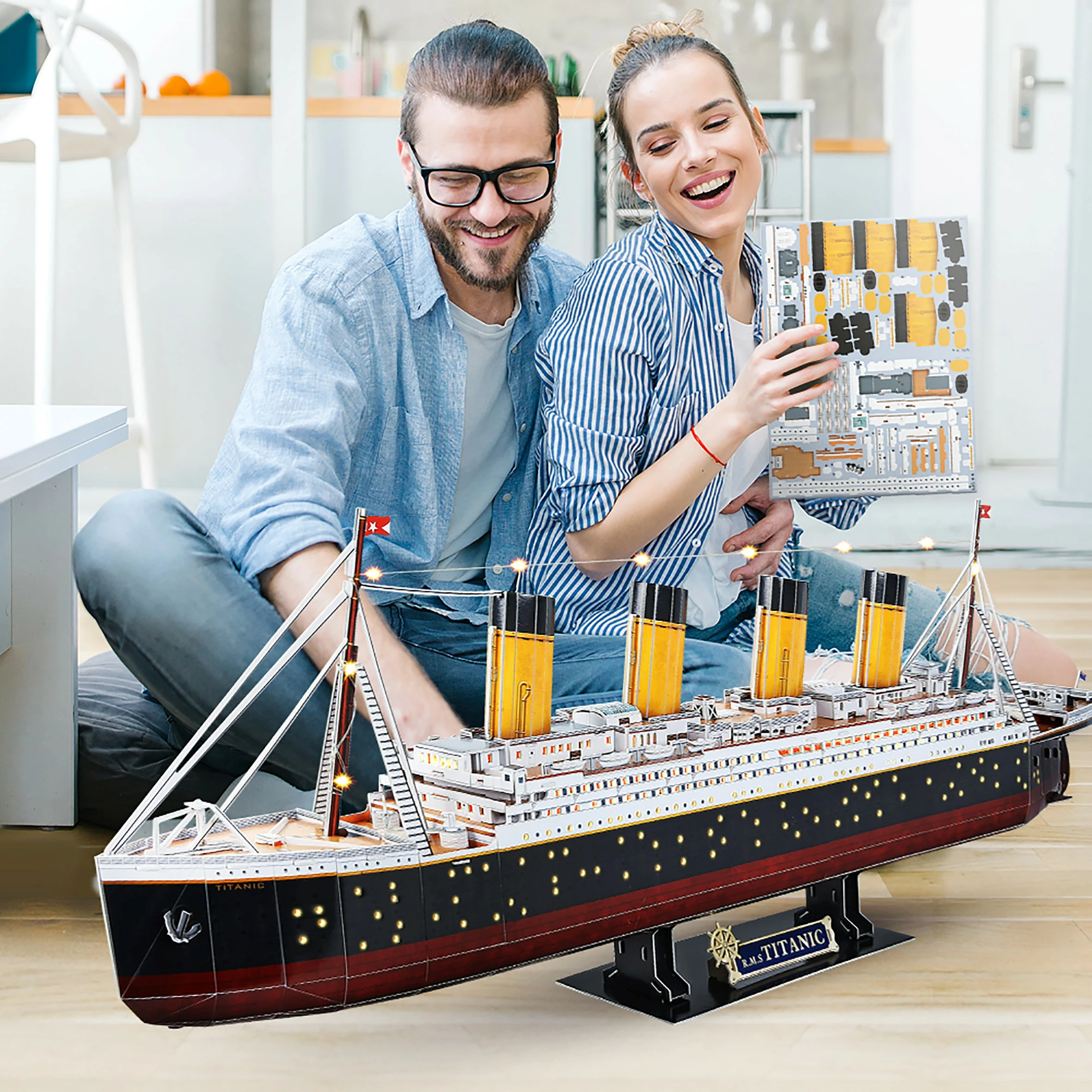 3d Puzzel Titanic LED 5 3d Puzzel Titanic LED - Afbeelding 3