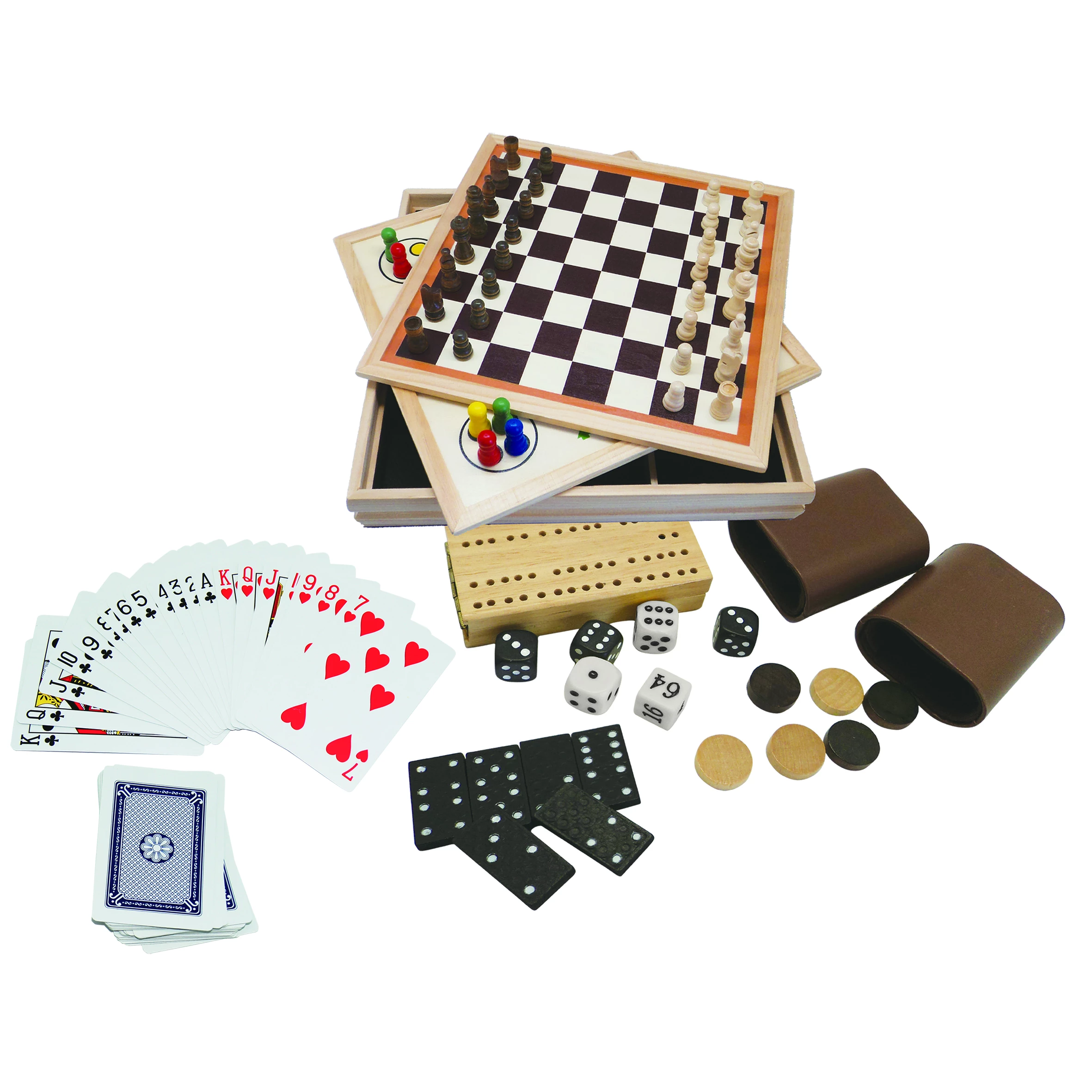 Clown Games 9-In-1 Spellendoos Hout 4 Clown Games 9-In-1 Spellendoos Hout - Afbeelding 2